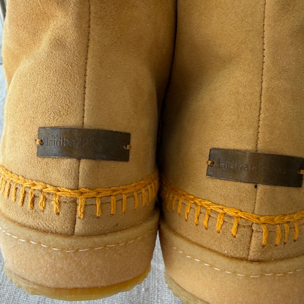 Free people NWT Laidback London Shearling Nyali Croquet camel suede Ankle Boot 🙏 - Picture 11 of 12